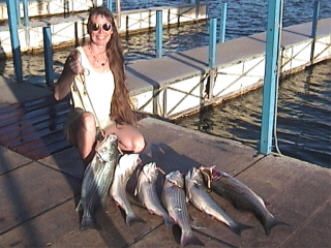 Monica Moon with catch of the day